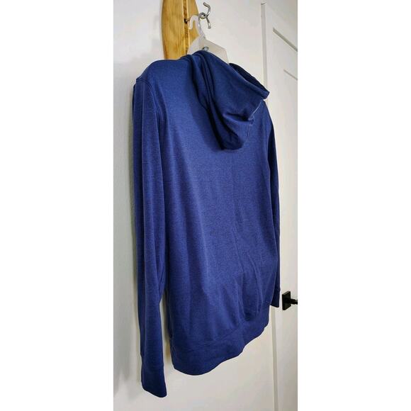 Rhoback Hesi Performance Hoodie Mens S Blue Pullover Top Stretch Long Sleeve - Picture 9 of 12